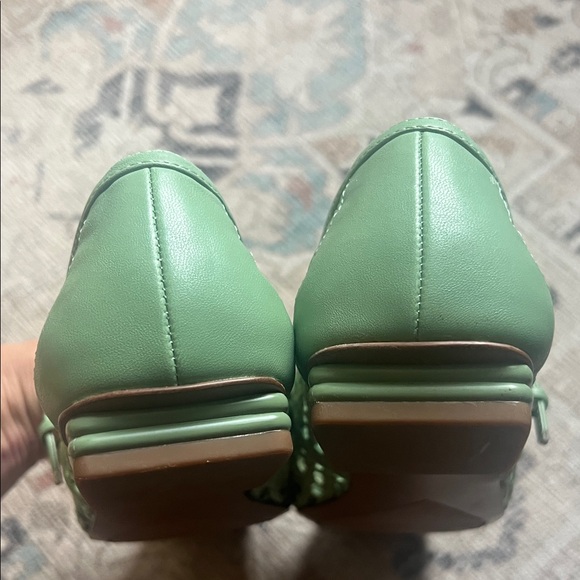 Franco Sarto Green Woven Mary Jane Flats - Picture 4 of 10